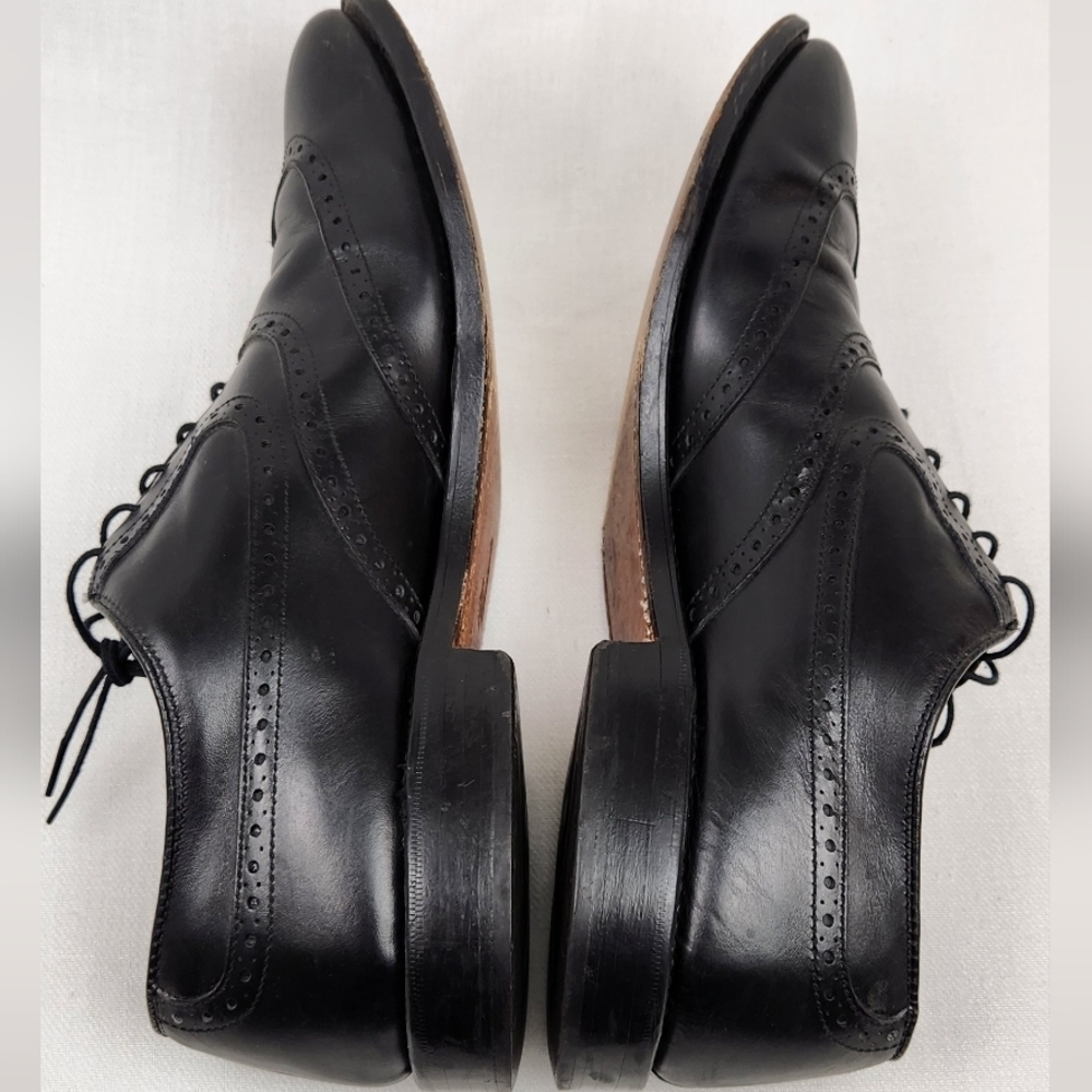 Allen Edmonds Black Birmingham Oxford Leather Dress Shoes - Picture 7 of 12